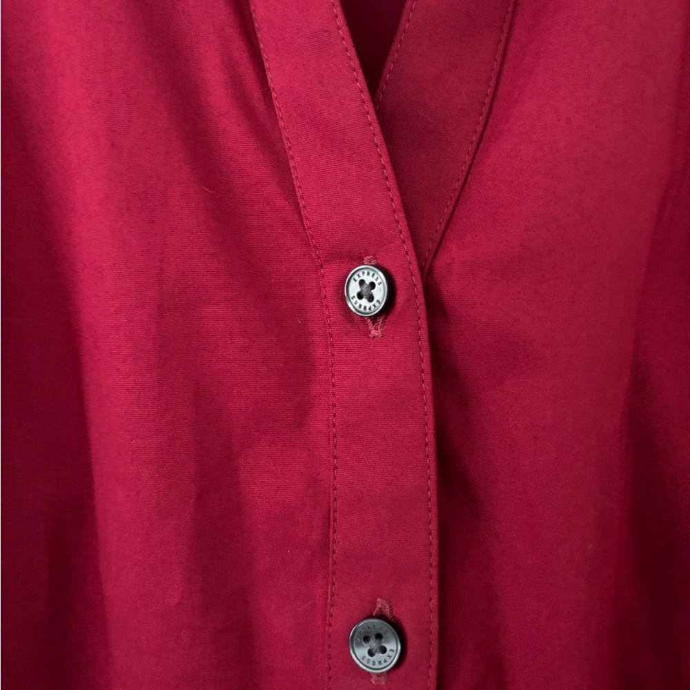 Express Deep Red Collared Shirt - Picture 4 of 11